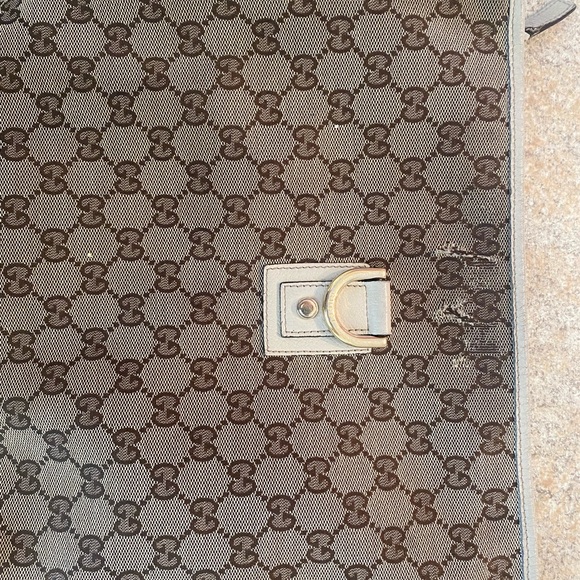 Authentic Gucci GG Canvas and Leather Abbey Messenger Bag - Picture 8 of 16